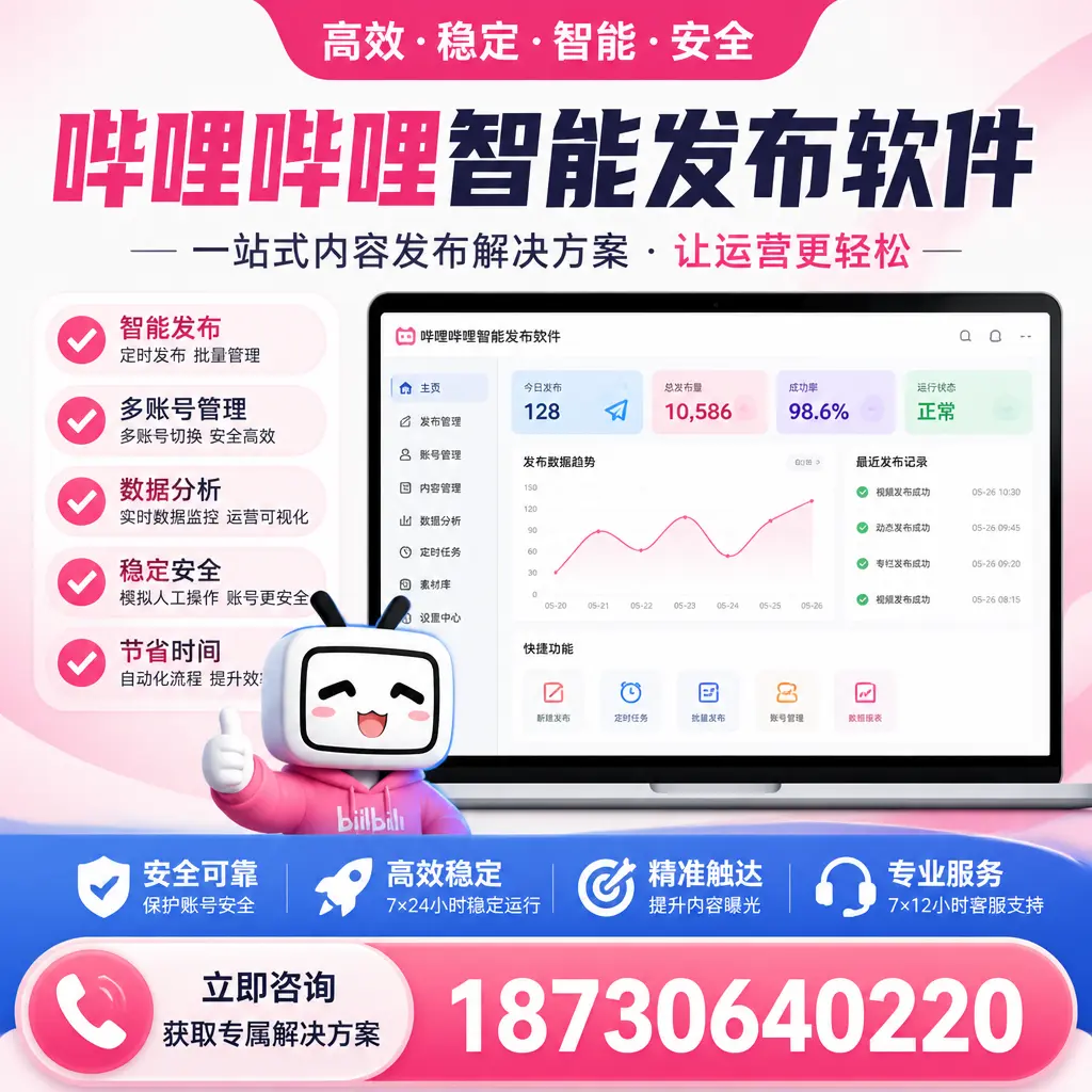 哔哩哔哩智能发布软件选型对比:哪个更适合 四平 的你?